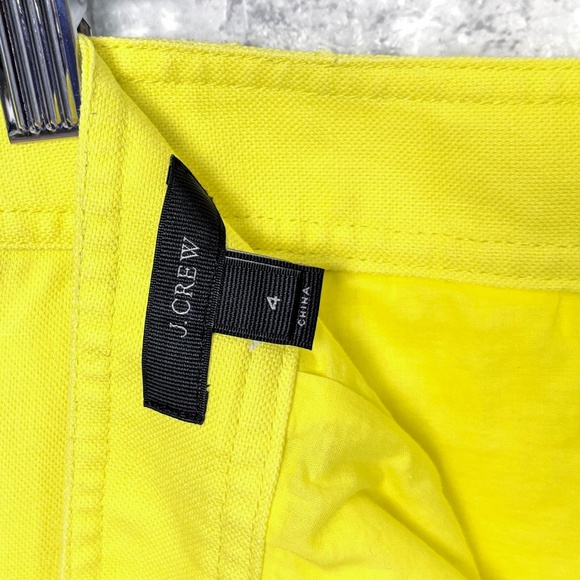 J Crew Zip Pocket Canvas Mini Skirt Yellow 4 - Picture 5 of 8